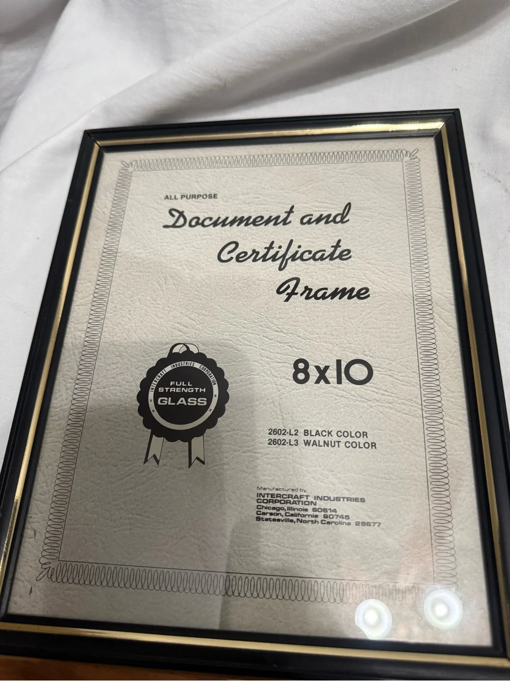 8x10 Black and Gold Document & Certificate Frame. 5 frames in this posting